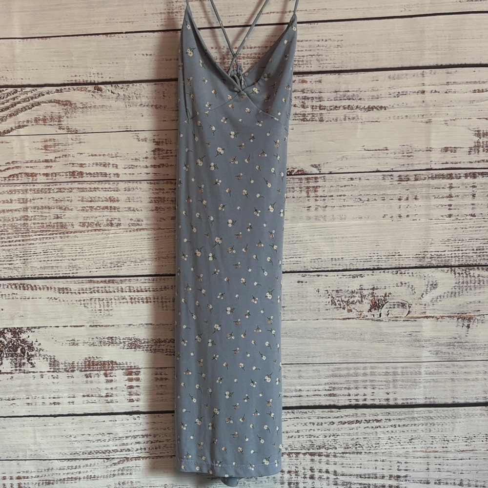 Lovely Day Blue Floral Midi Dress